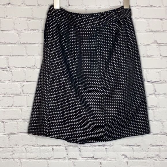 Talbots Swiss Dot Knee Length Pleated Bow Skirt 2P - Picture 2 of 10